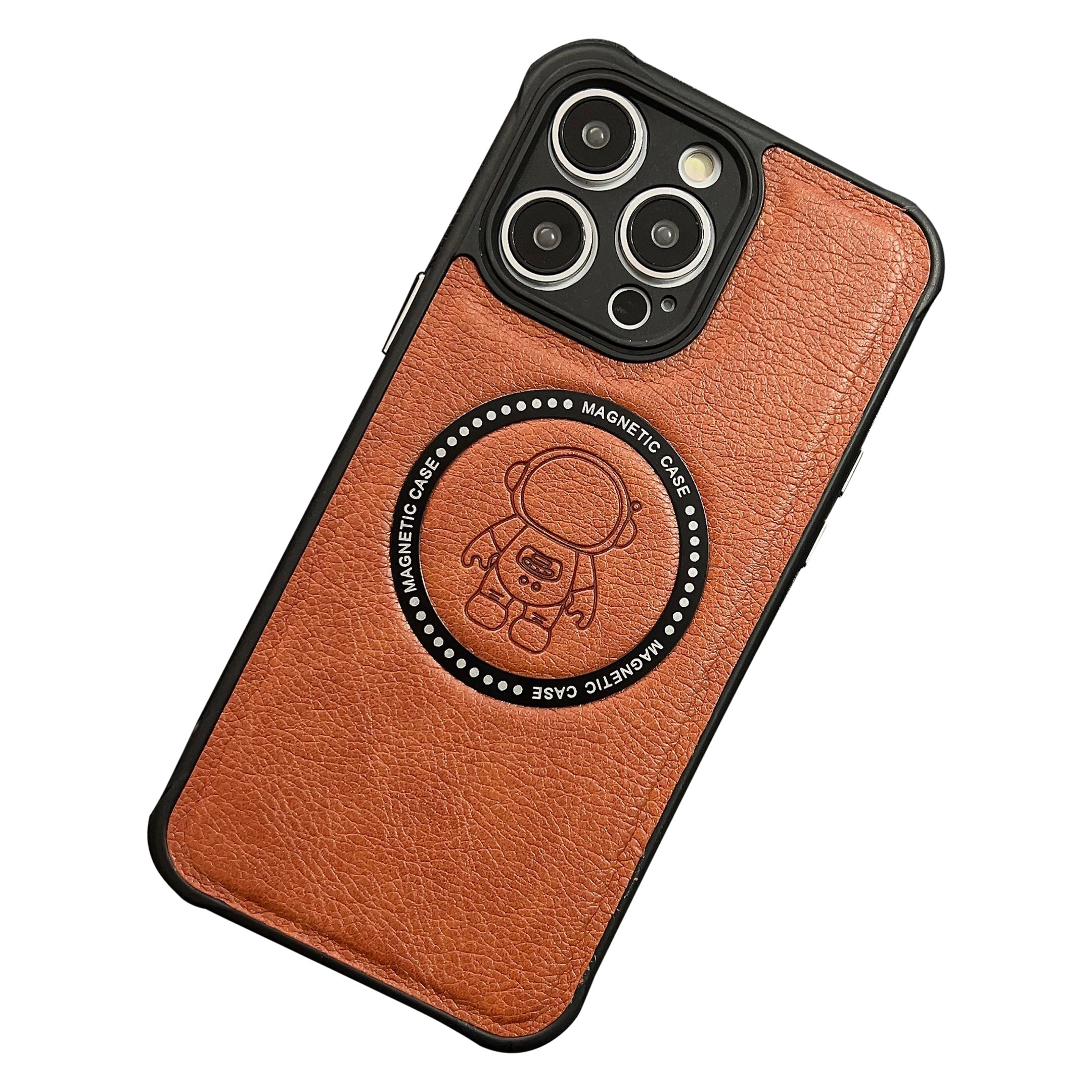 Magnetic Phone Case for iPhone 13 Pro 6.1 inch Imprinted Astronaut Pattern PU Leather Coated TPU PC Non-Slip Cover Compatible with MagSafe Magnetic Phone Case for iPhone 13 Pro 6.1 inch Imprinted Astronaut Pattern PU Leather Coated TPU PC Non-Slip Cover Compatible with MagSafe